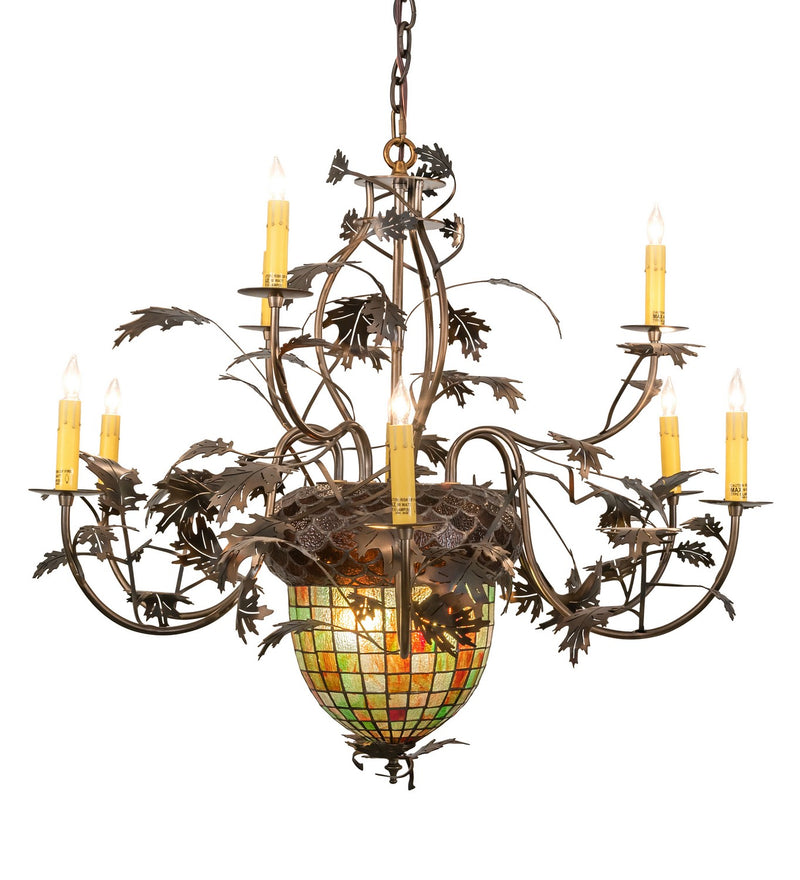 Meyda Tiffany 79860 11 Light Chandelier, Antique Copper
