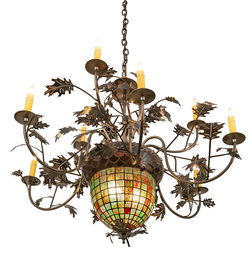 Meyda Tiffany 79860 11 Light Chandelier, Antique Copper