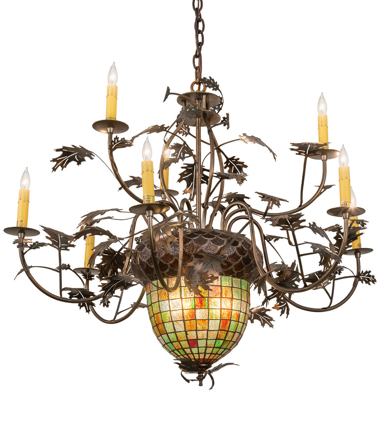 Meyda Tiffany 79860 11 Light Chandelier, Antique Copper
