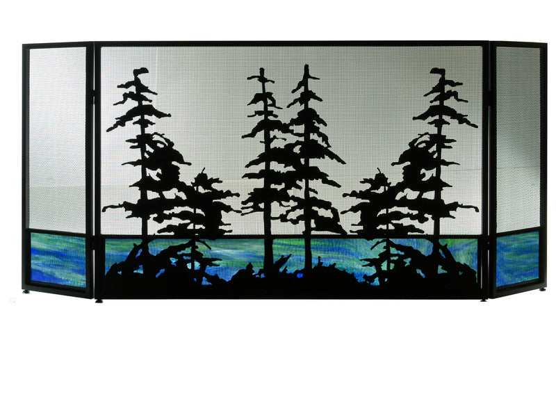 Meyda Tiffany 81106 Fireplace Screen, Textured Black