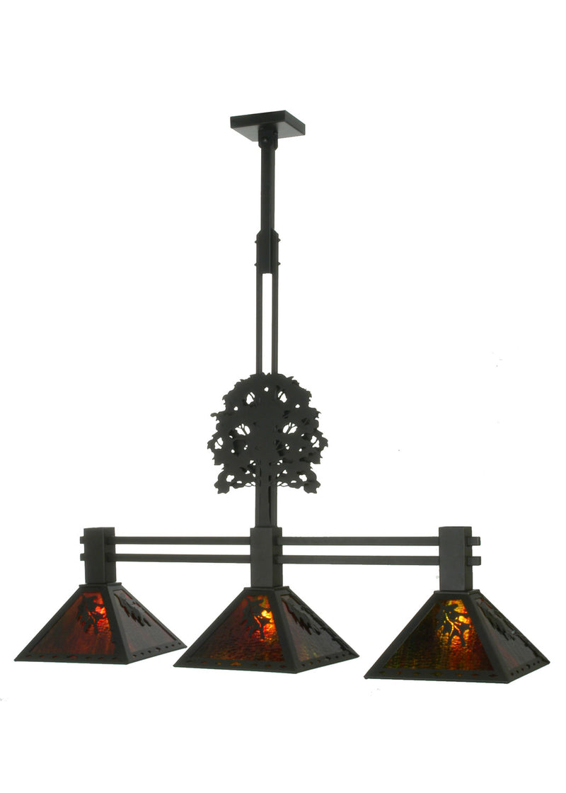 Meyda Tiffany 81116 Three Light Island Pendant, Textured Black
