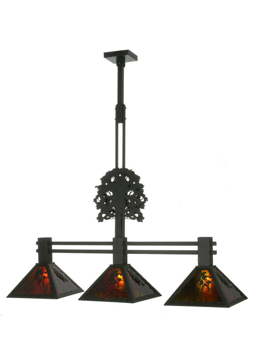 Meyda Tiffany 81116 Three Light Island Pendant, Textured Black