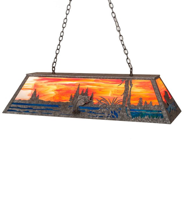Meyda Tiffany 81119 Six Light Pendant, Galvanized