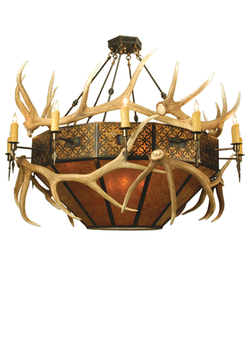 Meyda Tiffany 81321 22 Light Chandelier, Antique Copper
