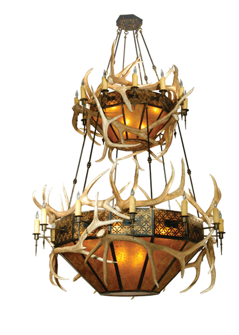 Meyda Tiffany 81332 40 Light Chandelier, Dark Burnished Antique Copper