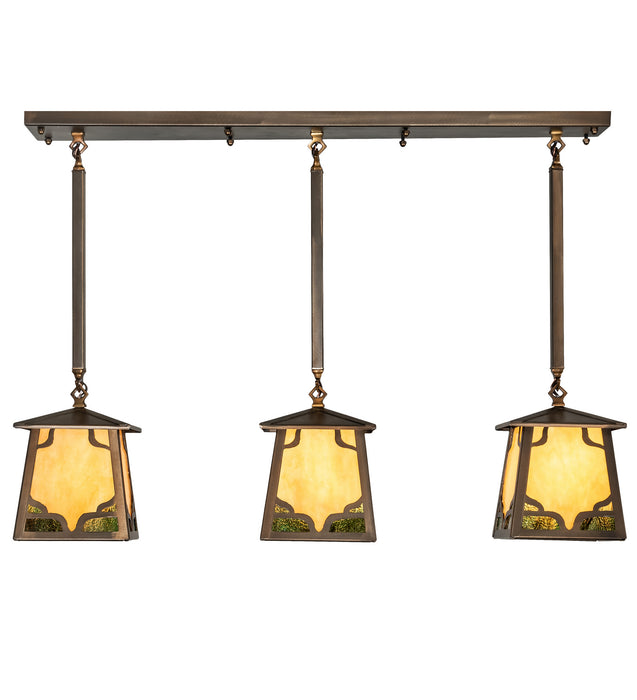 Meyda Tiffany 81382 Three Light Island Pendant, Antique Copper