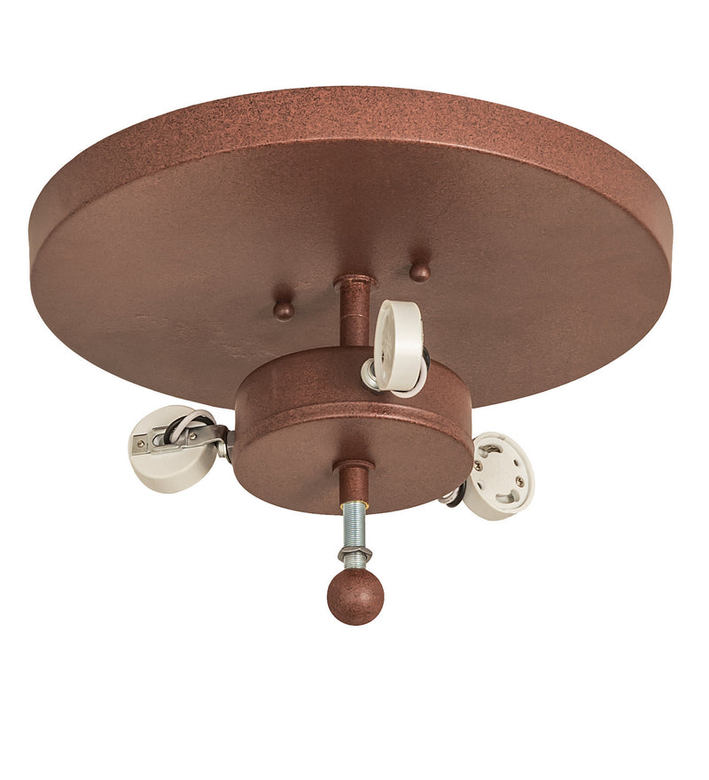 Meyda Tiffany 81503 Three Light Flushmount, Rust