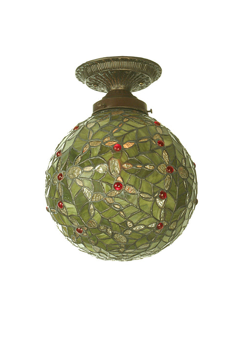 Meyda Tiffany 81754 One Light Flushmount, Antique