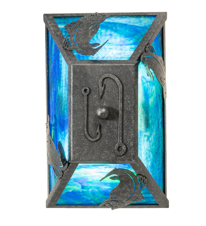 Meyda Tiffany 81760 Two Light Semi-Flushmount, Galvanized