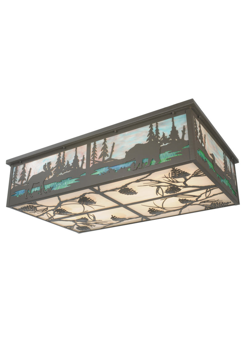 Meyda Tiffany 81815 Eight Light Flushmount, Timeless Bronze