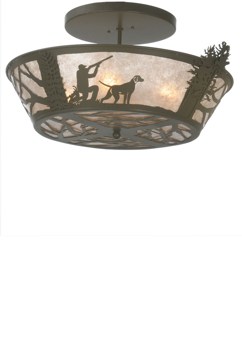 Meyda Tiffany 81915 Four Light Flushmount, Timeless Bronze