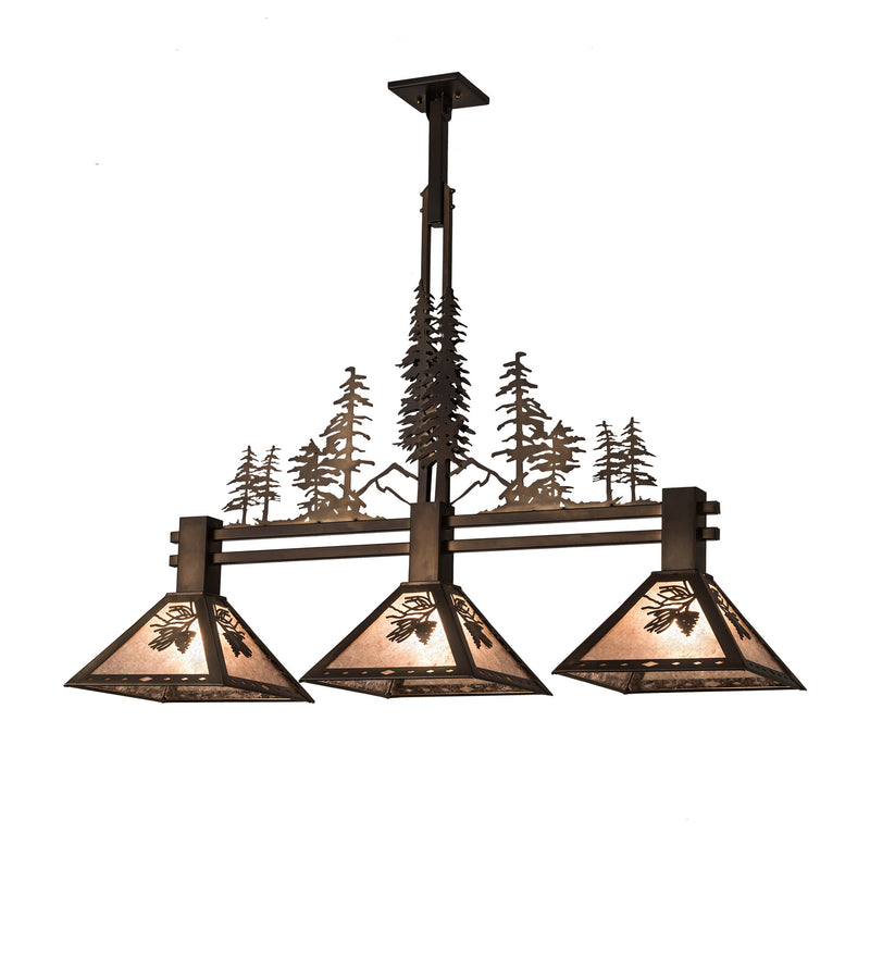 Meyda Tiffany 82171 Three Light Island Pendant, Antique Copper