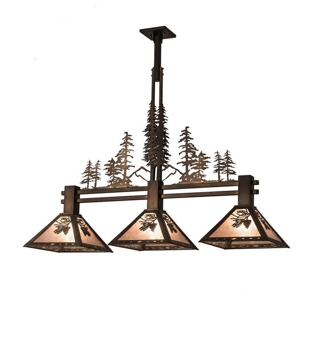 Meyda Tiffany 82171 Three Light Island Pendant, Antique Copper