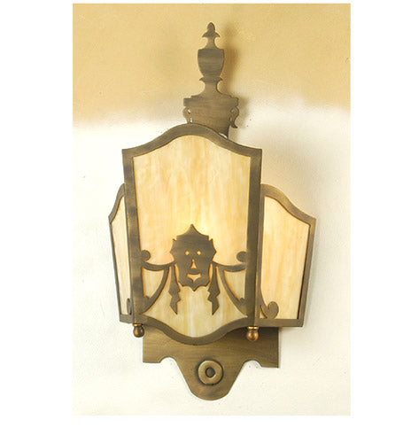 Meyda Tiffany 82252 One Light Wall Sconce, Antique Brass