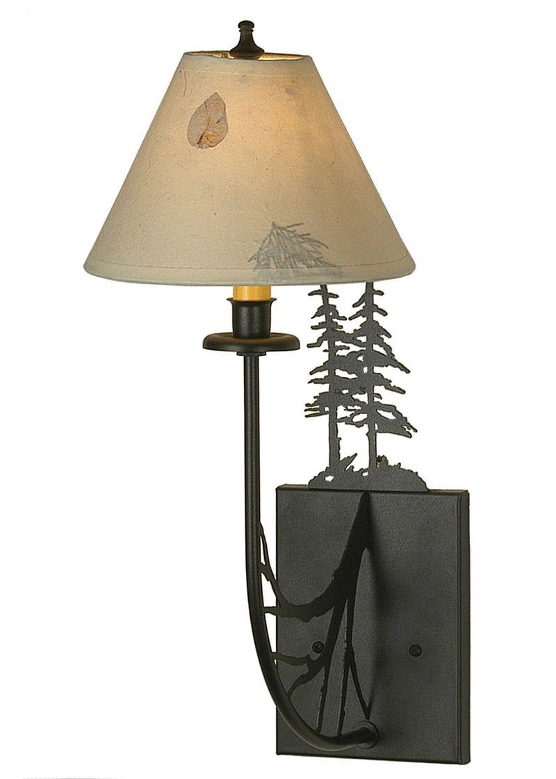 Meyda Tiffany 82848 One Light Wall Sconce, Black Metal
