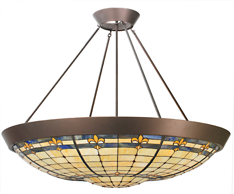 Meyda Tiffany 82880 Ten Light Inverted Pendant, Mahogany Bronze