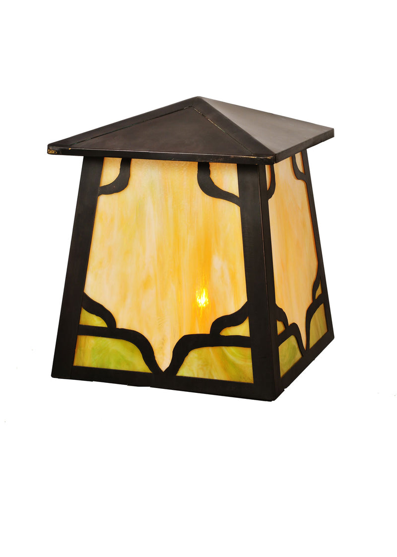 Meyda Tiffany 98049 One Light Pier Mount, Craftsman Brown