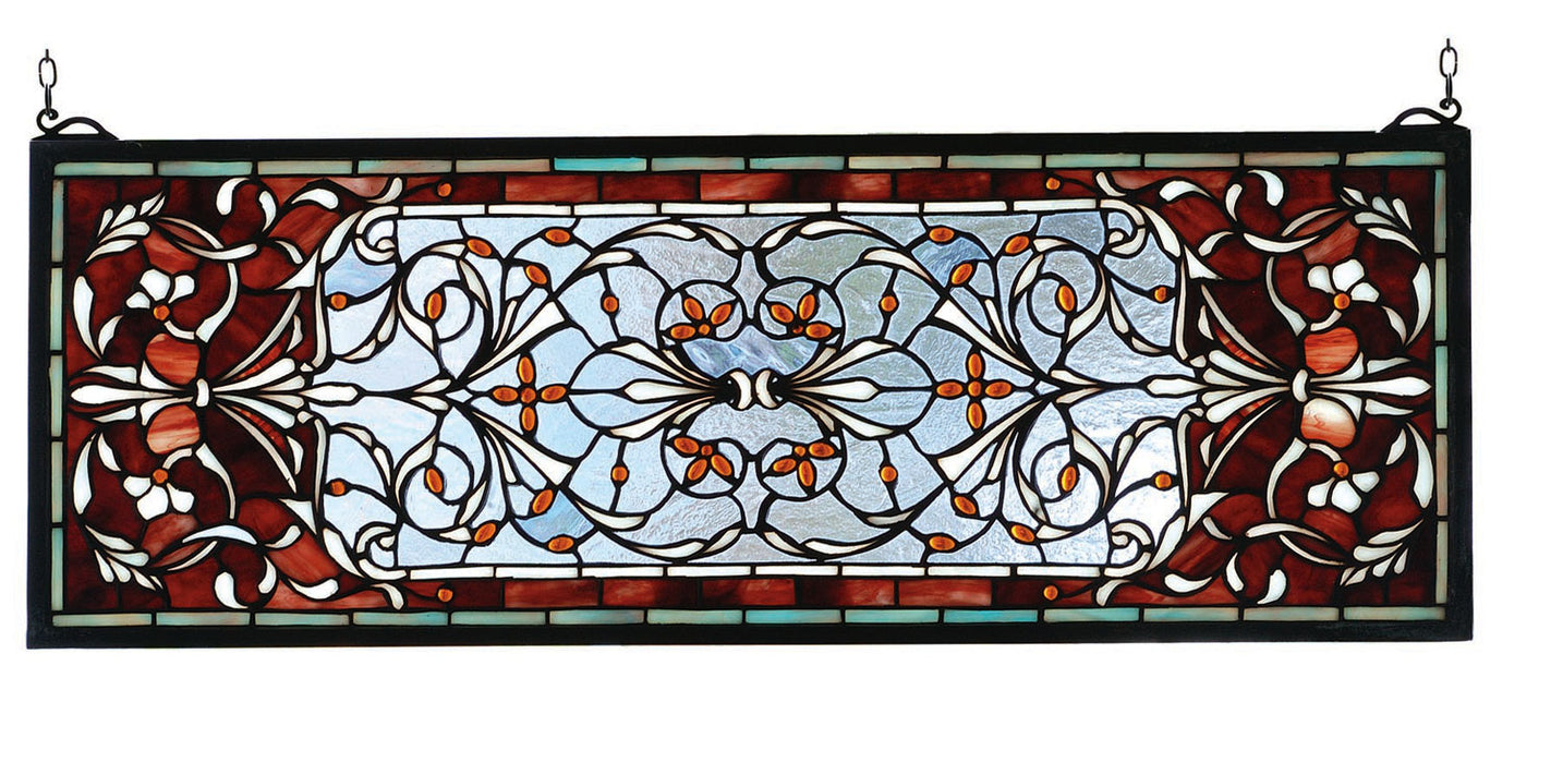 Meyda Tiffany 98059 Window, Blue Burgundy Lalt Amber