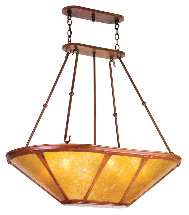 Meyda Tiffany 98383 Six Light Inverted Pendant, Rust