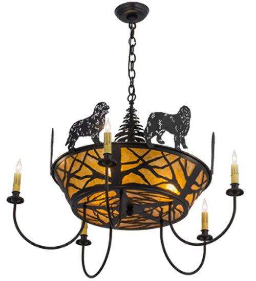 Meyda Tiffany 98408 Eight Light Chandelier, Textured Black