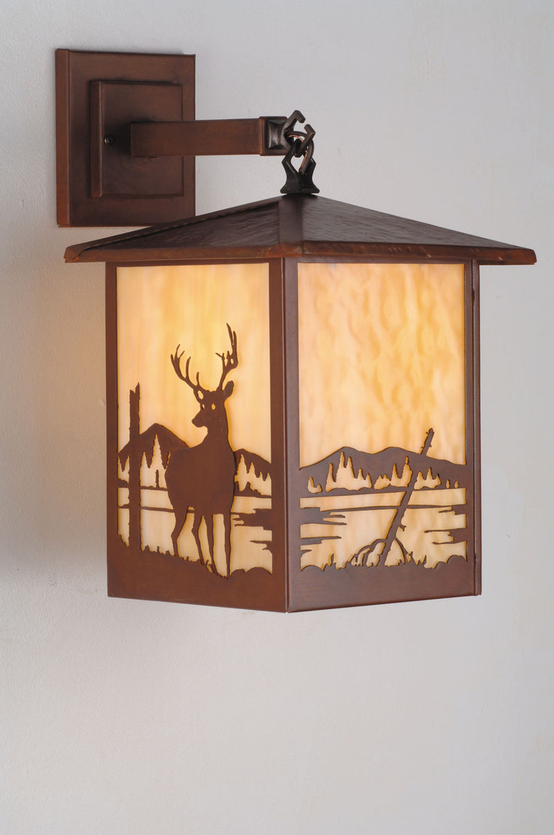 Meyda Tiffany 98564 One Light Wall Sconce, Rust
