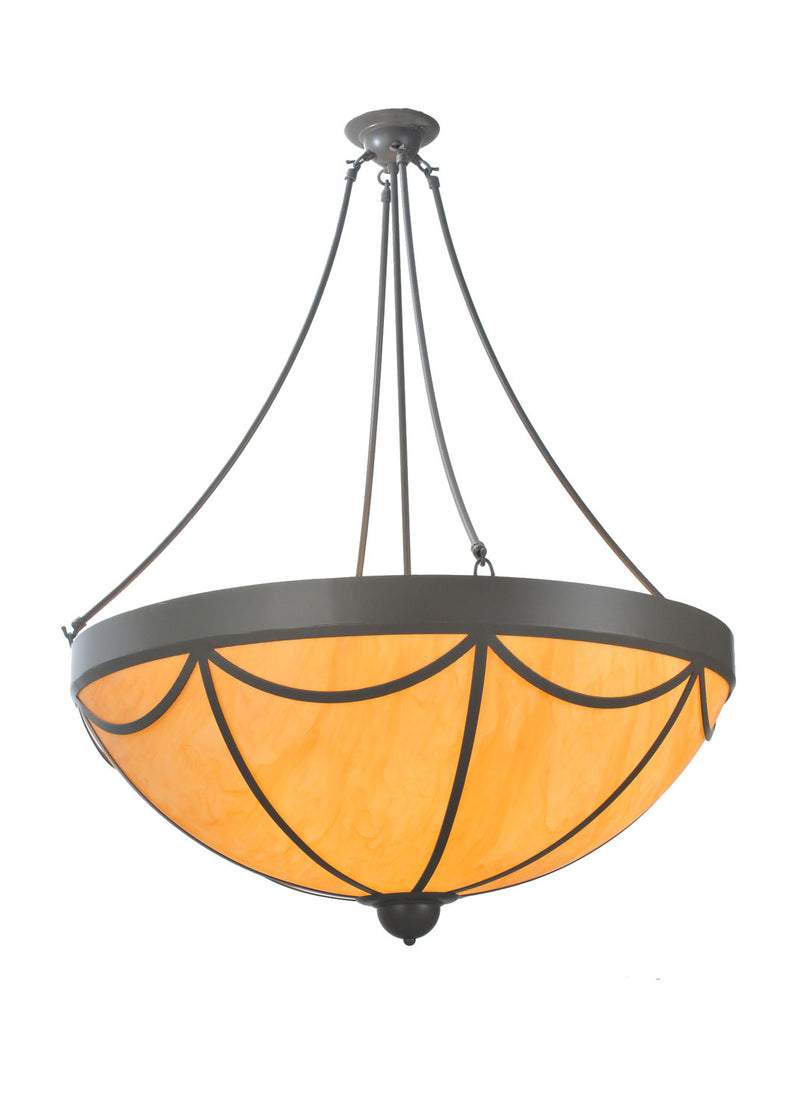 Meyda Tiffany 98716 Six Light Inverted Pendant, Timeless Bronze