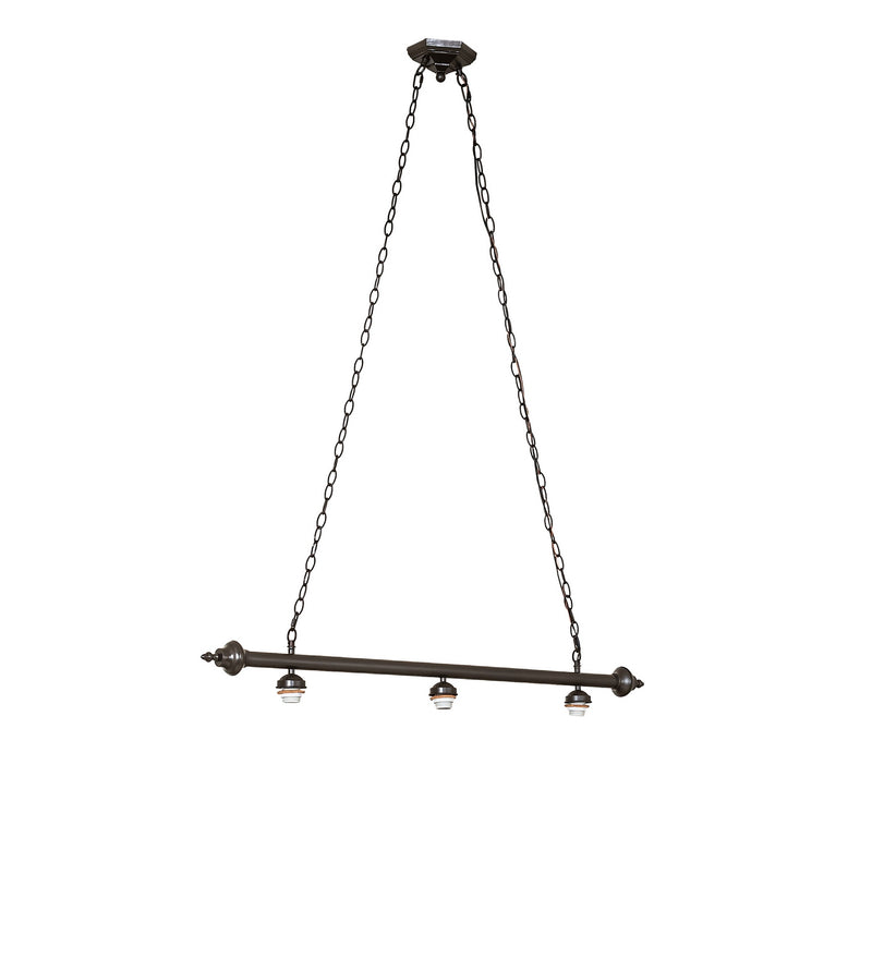 Meyda Tiffany 98718 Three Light Island Pendant Hardware, Mahogany Bronze