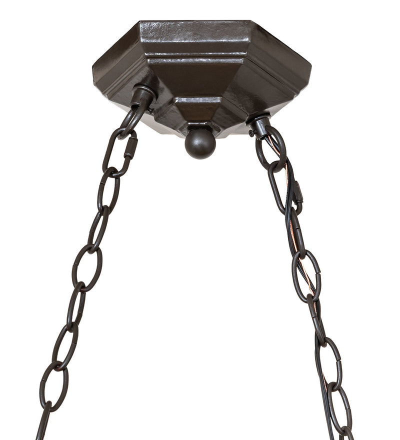 Meyda Tiffany 98718 Three Light Island Pendant Hardware, Mahogany Bronze