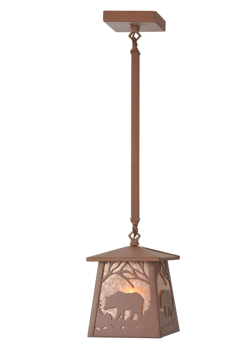 Meyda Tiffany 98769 One Light Mini Pendant, Rust