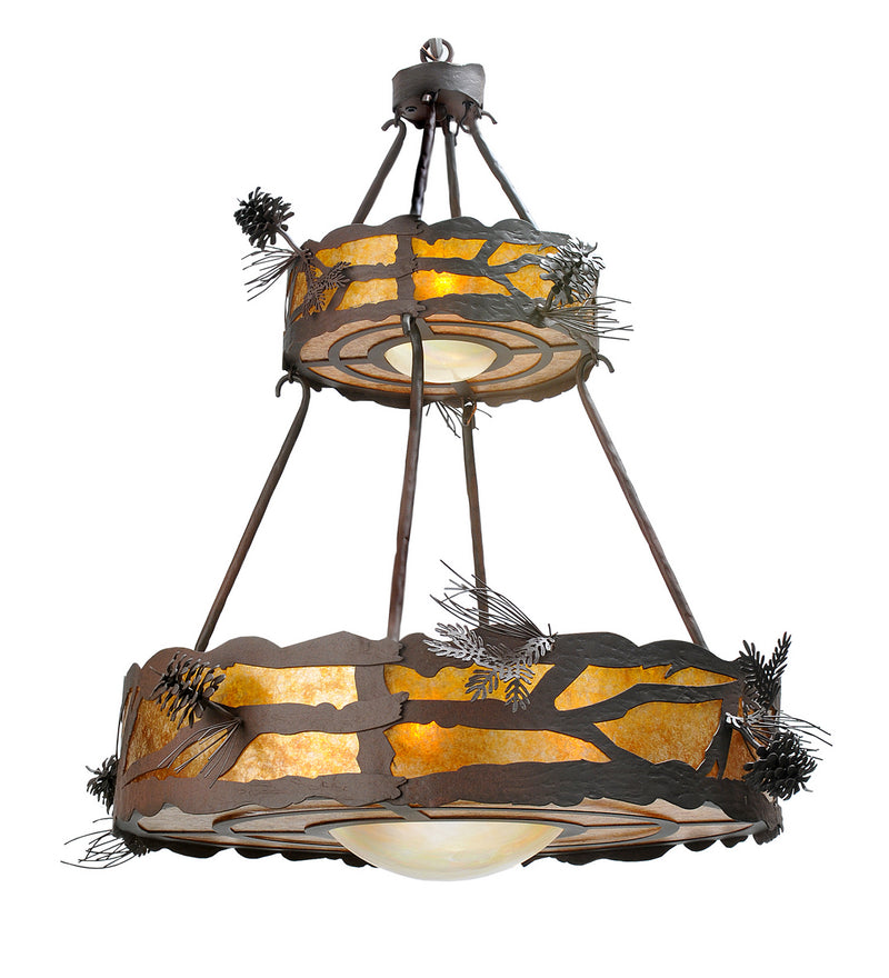 Meyda Tiffany 98873 Seven Light Chandelier, Rust Over Wrought Iron