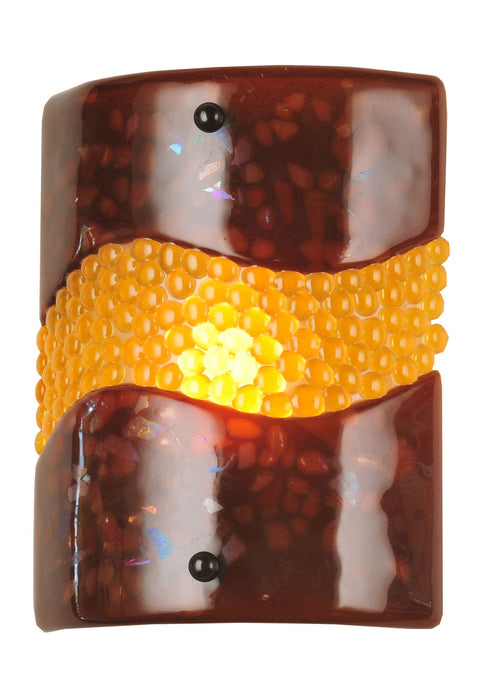 Meyda Tiffany 98905 One Light Wall Sconce, Amber/Lt Amber Pebbles