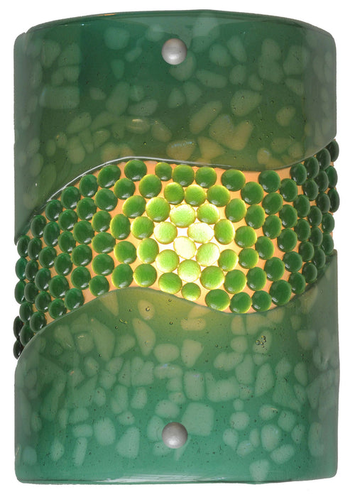 Meyda Tiffany 98907 One Light Wall Sconce, Green/Green Pebbles