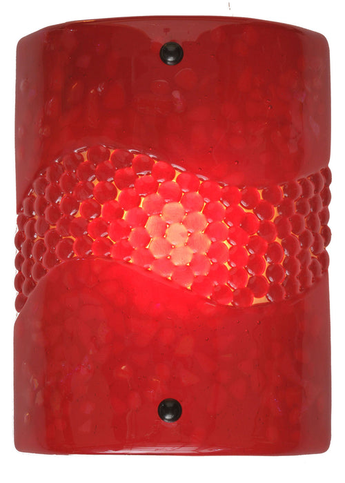 Meyda Tiffany 98910 One Light Wall Sconce, Red/Red Pebbles
