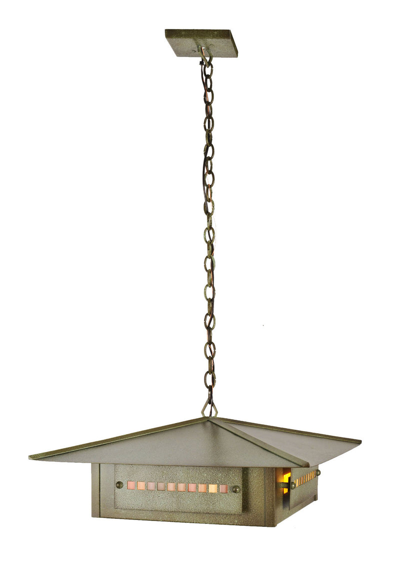 Meyda Tiffany 98995 Four Light Pendant, Tarnished Copper