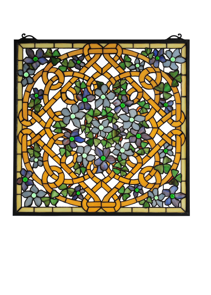 Meyda Tiffany 99027 Window, Zag Gaja Purple/Blue Ha Beige