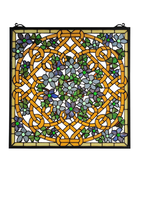 Meyda Tiffany 99027 Window, Zag Gaja Purple/Blue Ha Beige