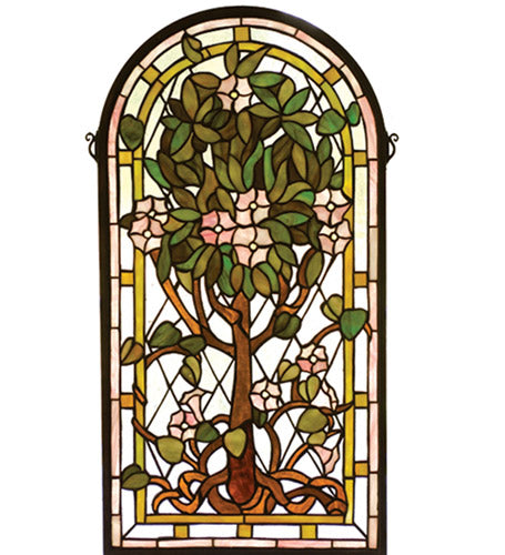 Meyda Tiffany 99049 Window, Vaclt Jaw Avocado Amber