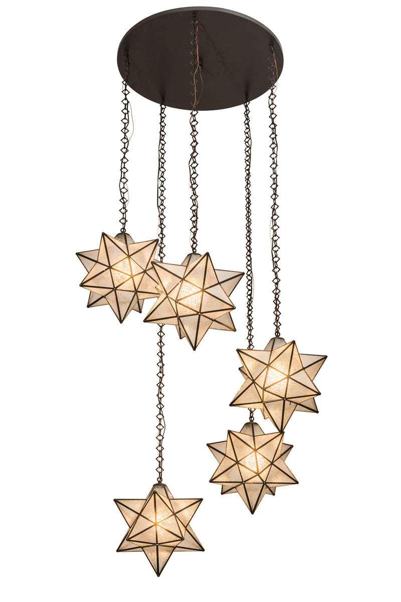 Meyda Tiffany 99178 Five Light Pendant, Mahogany Bronze