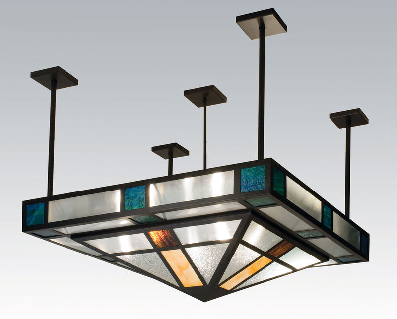 Meyda Tiffany 99207 Four Light Semi-Flushmount, Textured Black