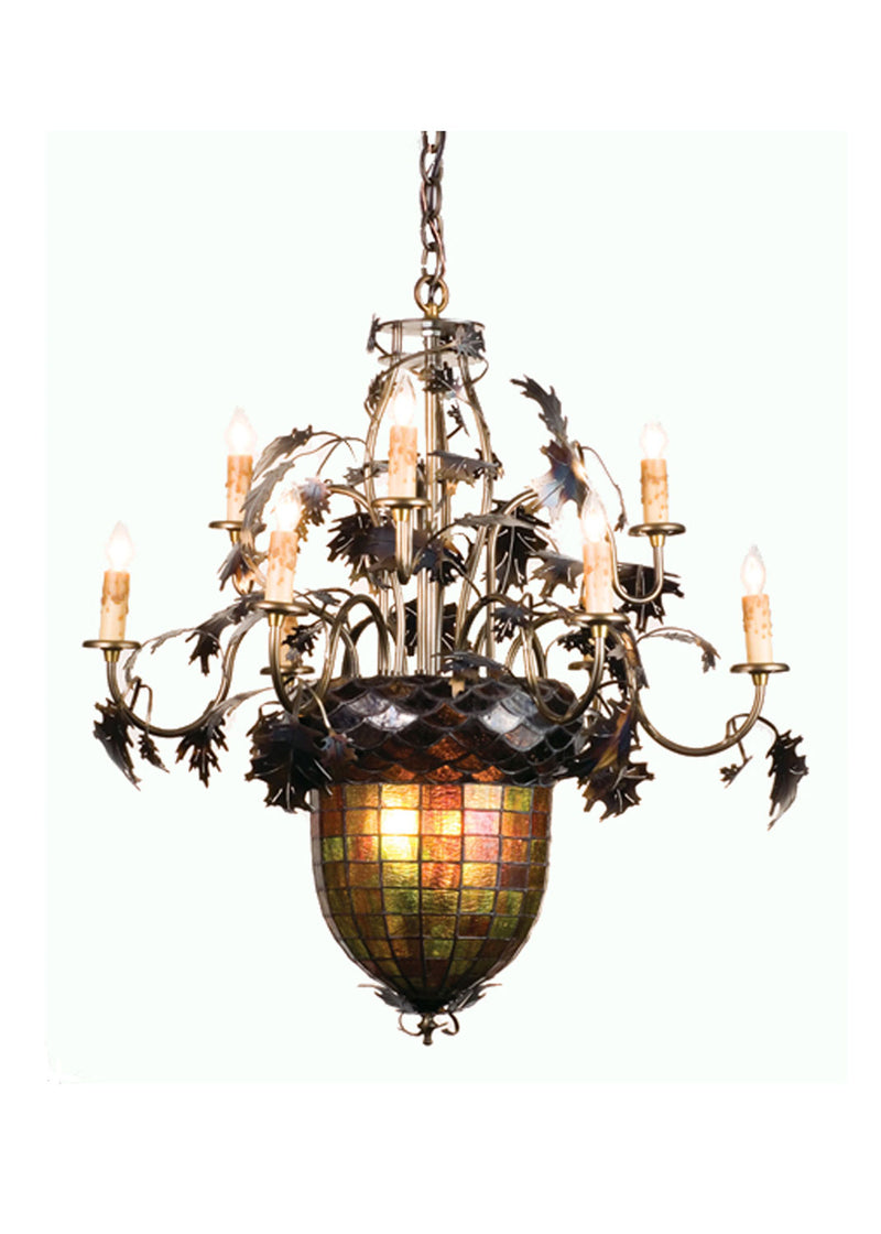 Meyda Tiffany 99238 11 Light Chandelier, Antique Copper,Burnished