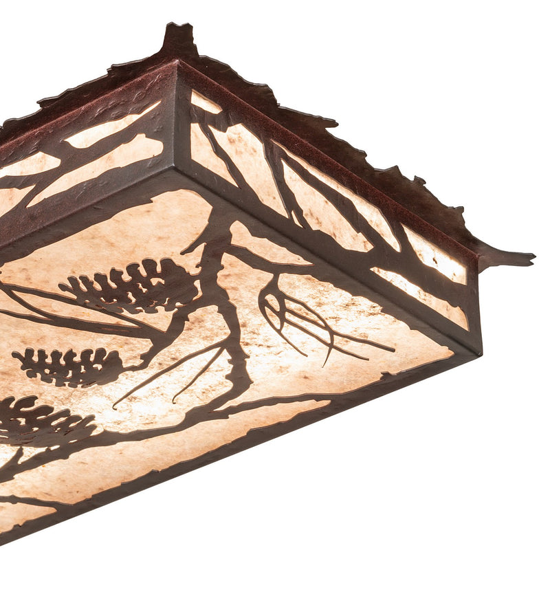 Meyda Tiffany 99360 LED Flushmount, Rust Over Wrought Iron