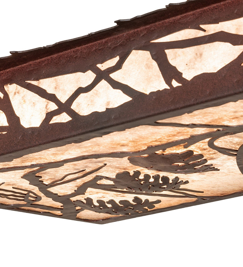 Meyda Tiffany 99360 LED Flushmount, Rust Over Wrought Iron