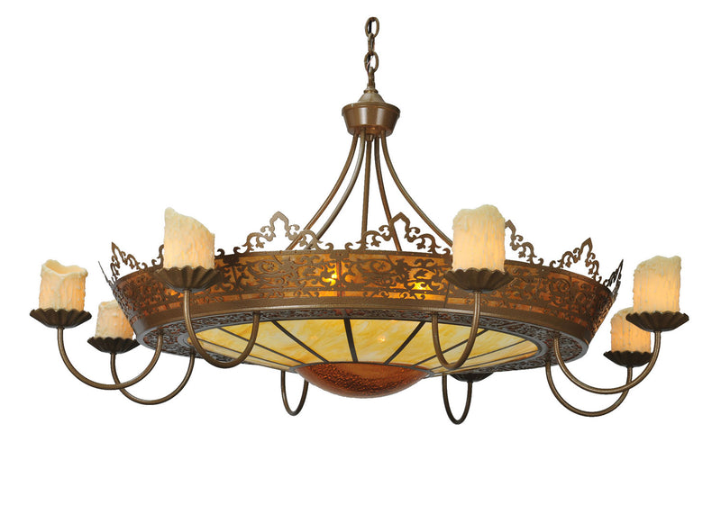 Meyda Tiffany 99367 20 Light Chandelier, Antique Hammered Gold