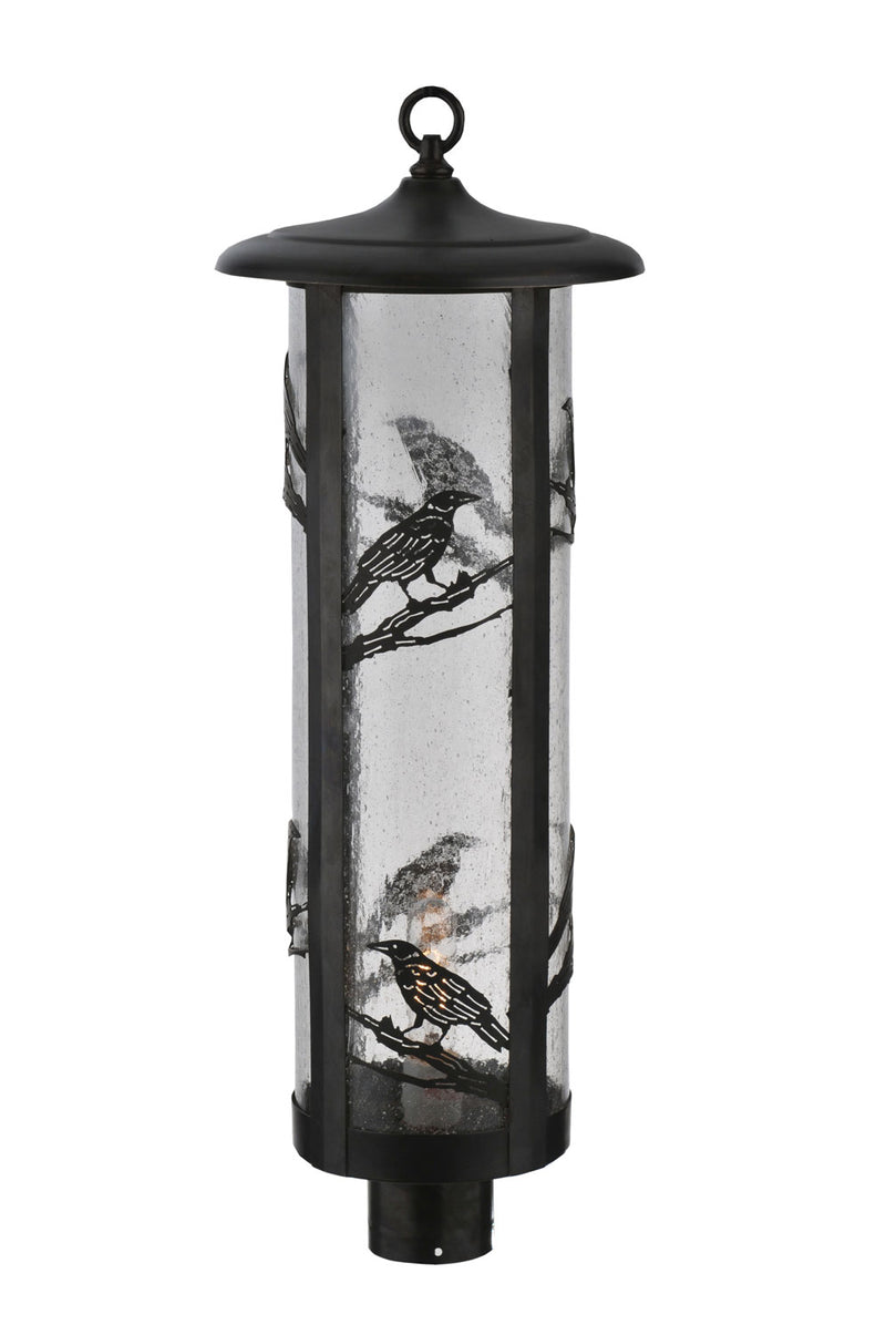 Meyda Tiffany 99382 One Light Post Mount, Craftsman Brown