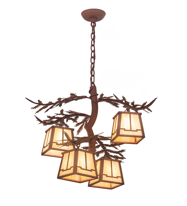 Meyda Tiffany 99399 Four Light Chandelier, Rust