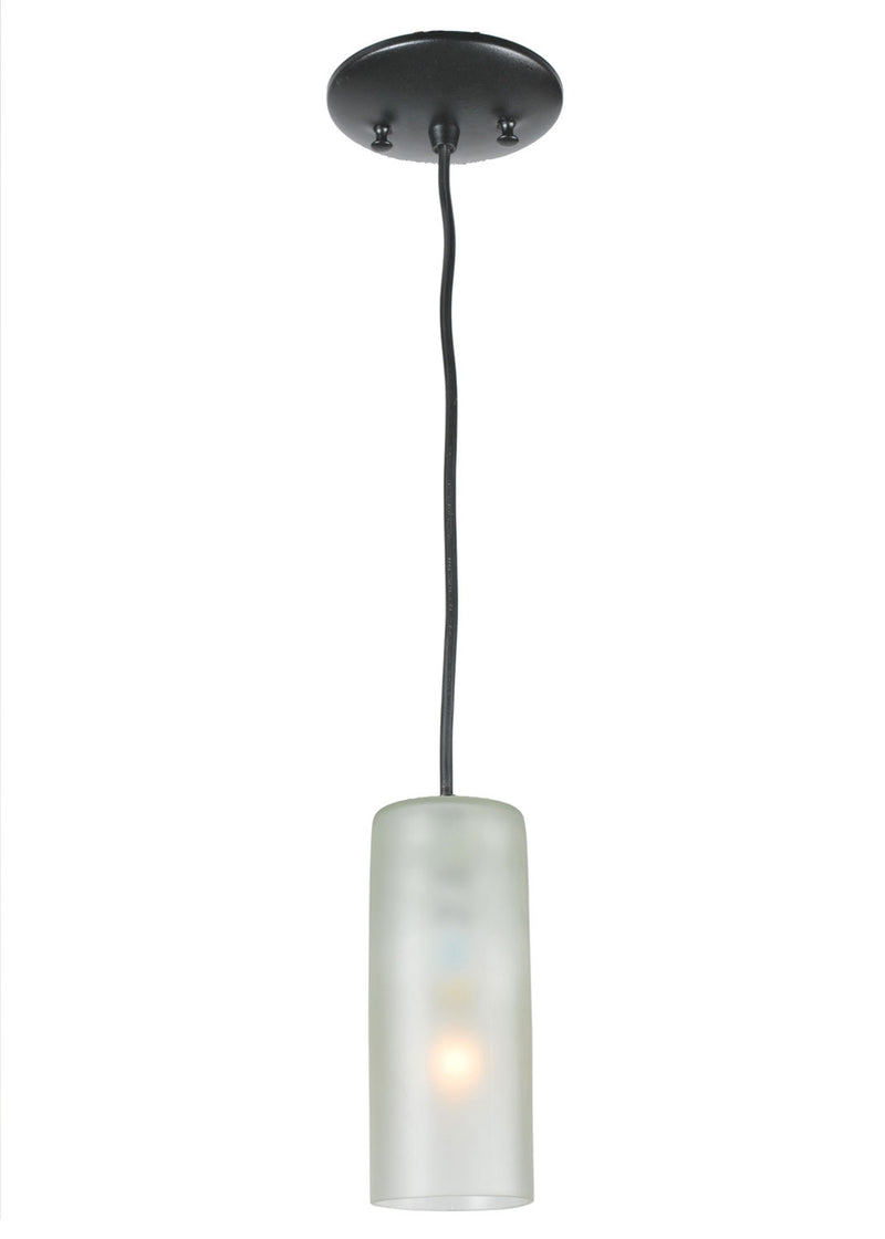 Meyda Tiffany 99424 One Light Mini Pendant, Black Metal