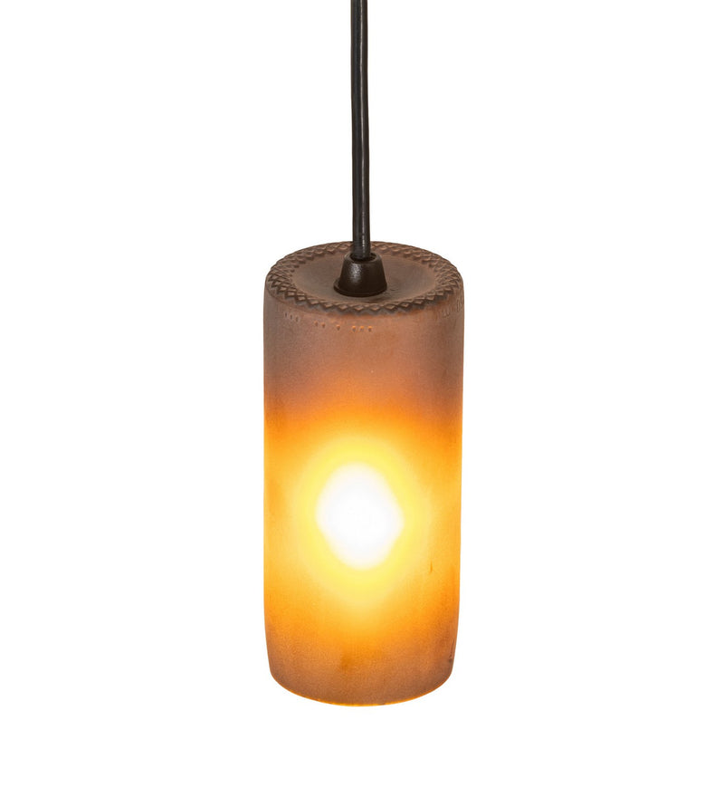 Meyda Tiffany 99425 One Light Mini Pendant, Black Metal