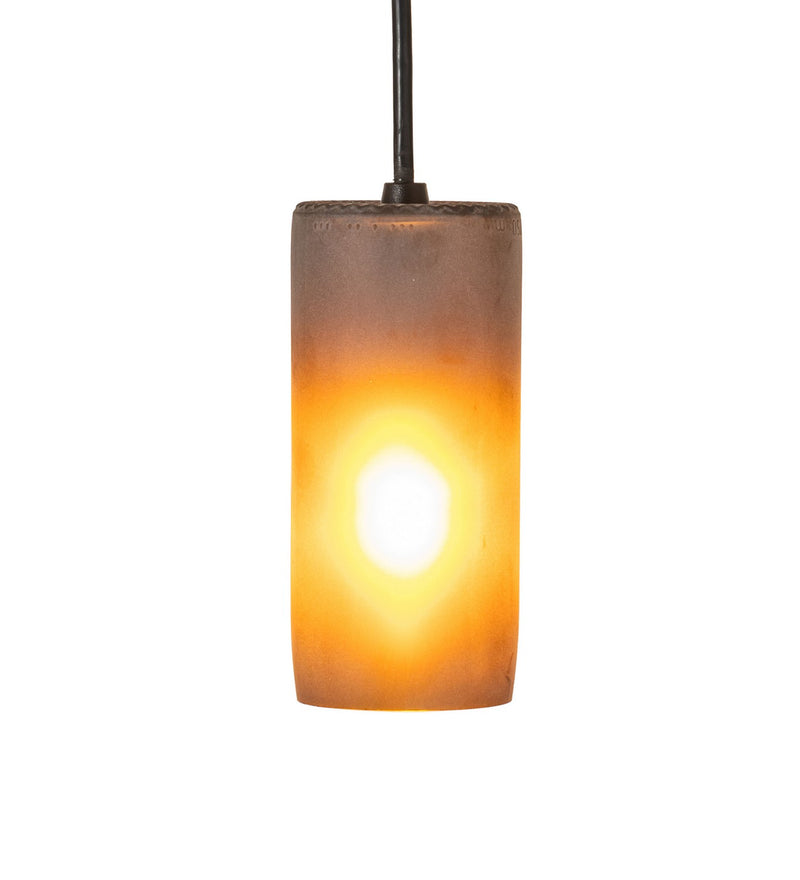 Meyda Tiffany 99425 One Light Mini Pendant, Black Metal