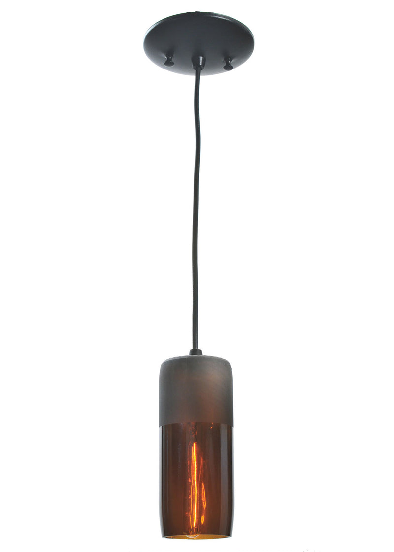 Meyda Tiffany 99430 One Light Mini Pendant, Black Metal
