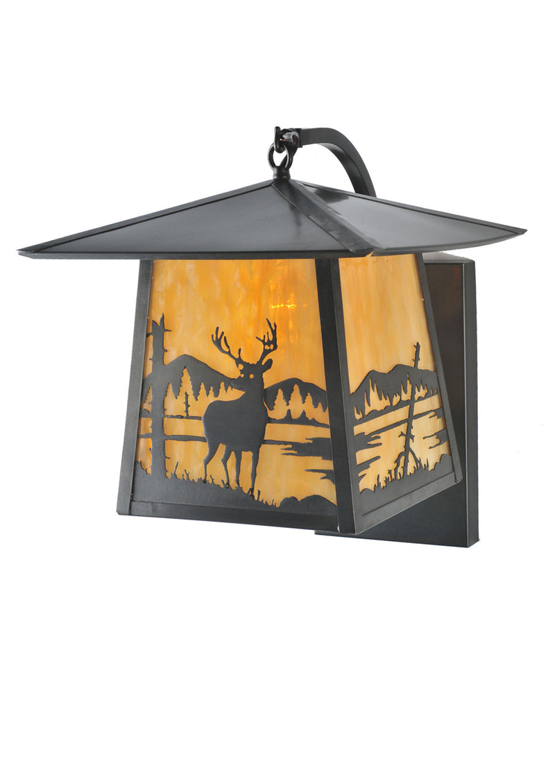 Meyda Tiffany 99454 One Light Wall Sconce, Antique,Craftsman Brown